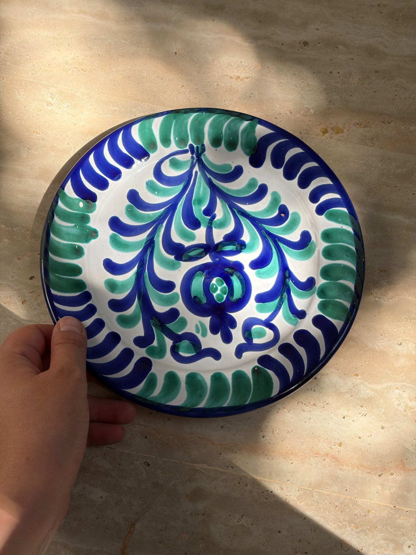 ASSIETTE CÉRAMIQUE, MÉDITERRANÉENNE 🌊💙