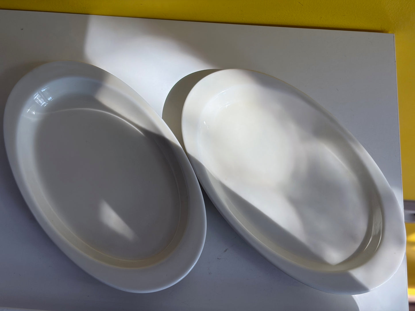 DUO PLATS OVALES PORCELAINE IVOIRE