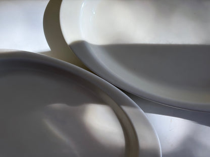 DUO PLATS OVALES PORCELAINE IVOIRE
