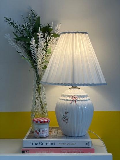 LAMPE PORCELAINE NŒUD ROSE 🎀