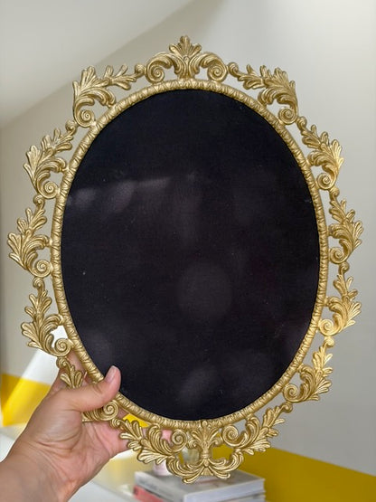 CADRE OVALE DORÉ BAROQUE VINTAGE 🖤