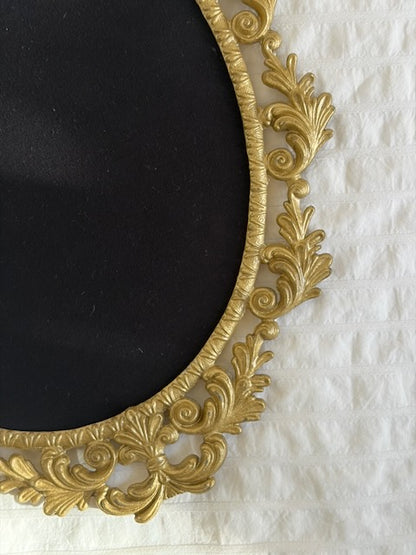 CADRE OVALE DORÉ BAROQUE VINTAGE 🖤