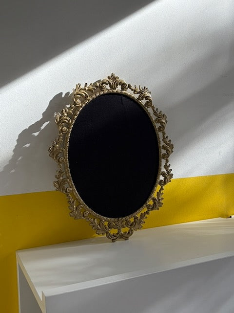 CADRE OVALE DORÉ BAROQUE VINTAGE 🖤