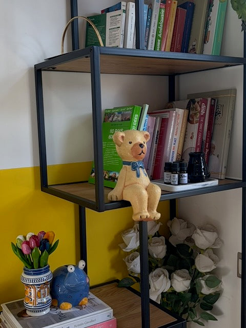 OURSON NŒUD BLEU VINTAGE 🧸