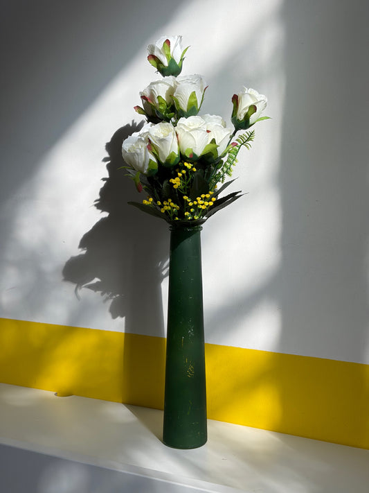 VASE SOLIFLORE CÉRAMIQUE VERT FONCÉ | VINTAGE 🌿💚