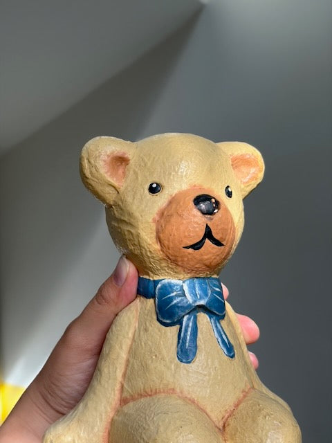 OURSON NŒUD BLEU VINTAGE 🧸