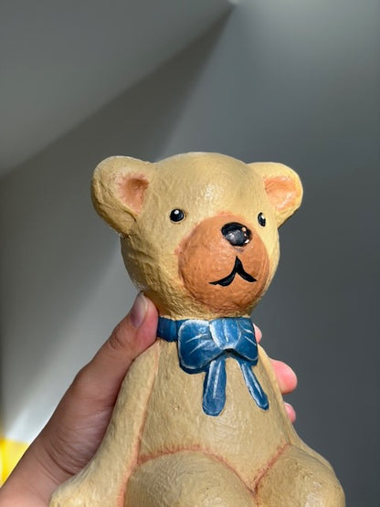 OURSON NŒUD BLEU VINTAGE 🧸