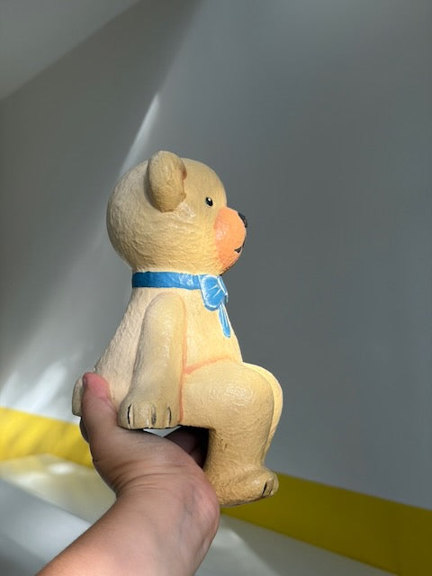 OURSON NŒUD BLEU VINTAGE 🧸