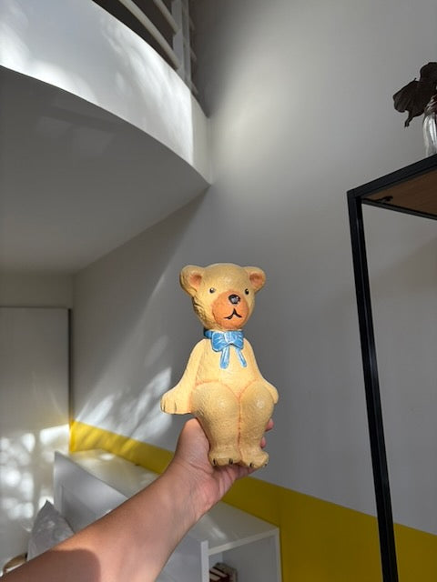 OURSON NŒUD BLEU VINTAGE 🧸