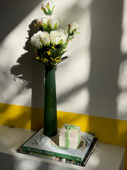 VASE SOLIFLORE CÉRAMIQUE VERT FONCÉ | VINTAGE 🌿💚