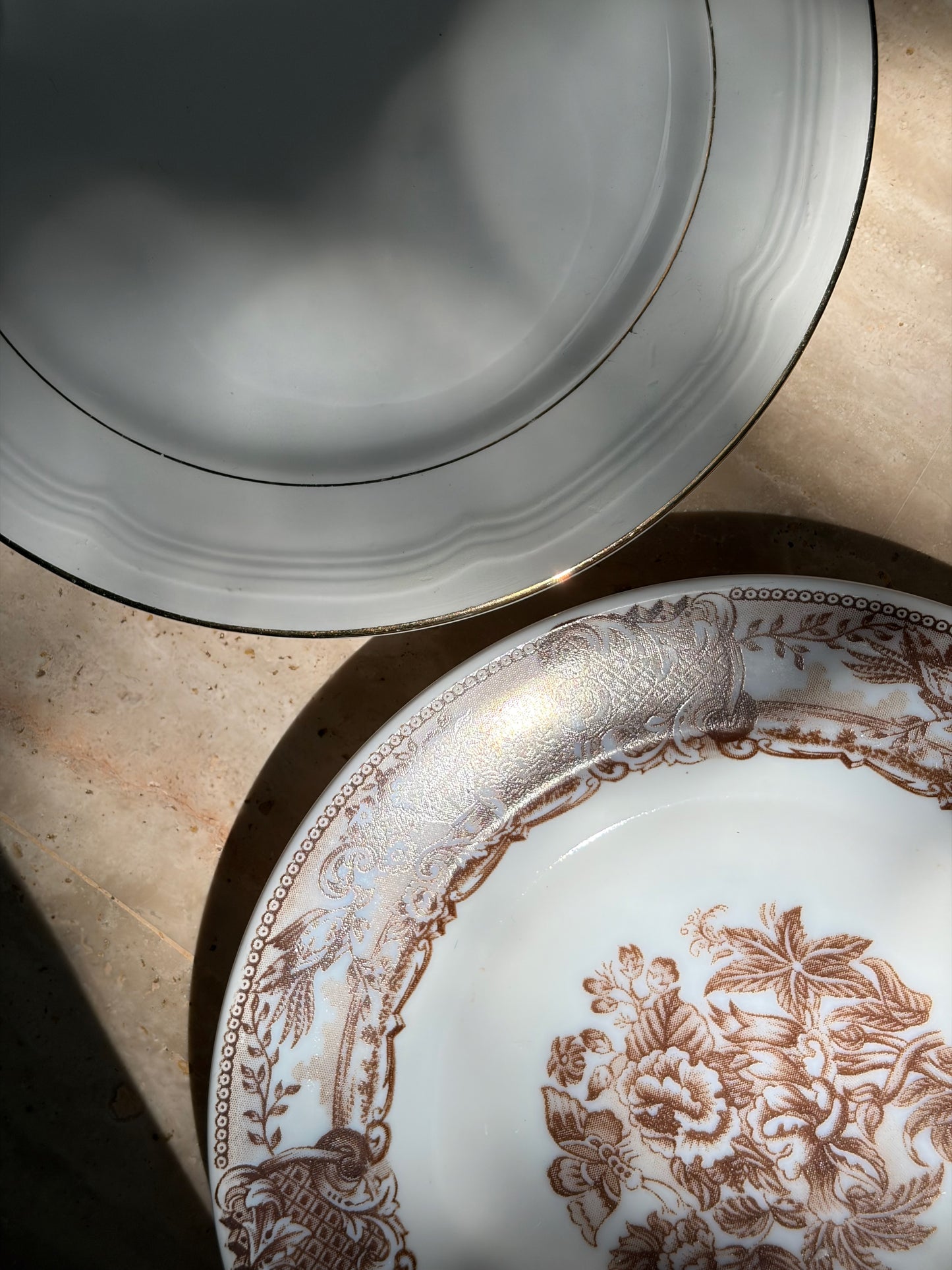 ️ ASSIETTE PORCELAINE BLANCHE FILET OR | VINTAGE