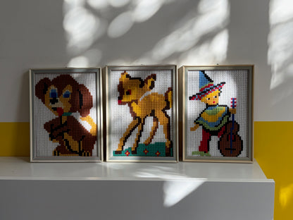 BRODERIE POINT DE CROIX CHIEN ENCADRÉE | FAIT MAIN 🐶🤎