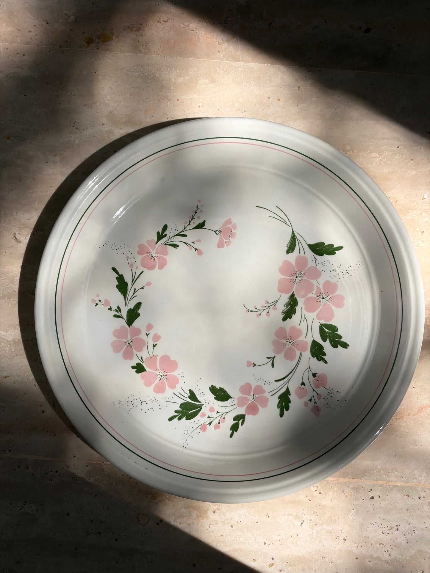 ASSIETTE PORCELAINE COURONNE DE FLEURS ROSES | VINTAGE 🌸🍃