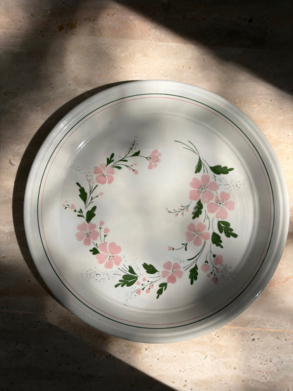 ASSIETTE PORCELAINE COURONNE DE FLEURS ROSES | VINTAGE 🌸🍃