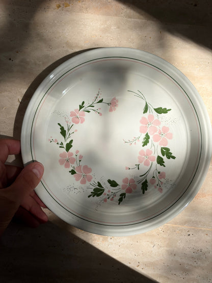 ASSIETTE PORCELAINE COURONNE DE FLEURS ROSES | VINTAGE 🌸🍃