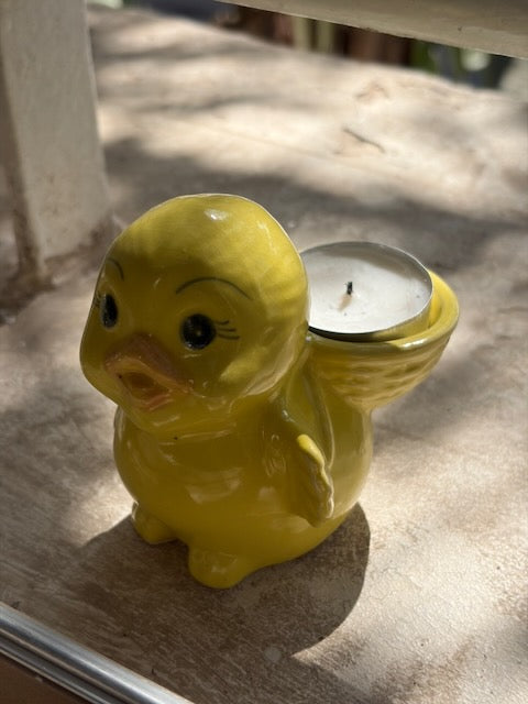 Petit Canard Jaune Porte-Bougie 🐥✨