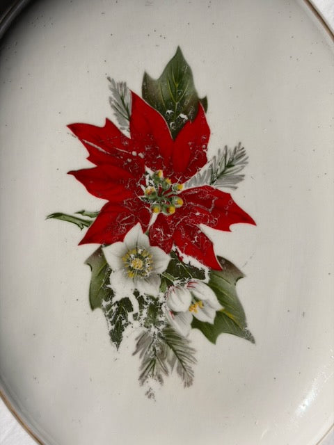 BONBONNIÈRE OVALE POINSETTIA VINTAGE 🎄