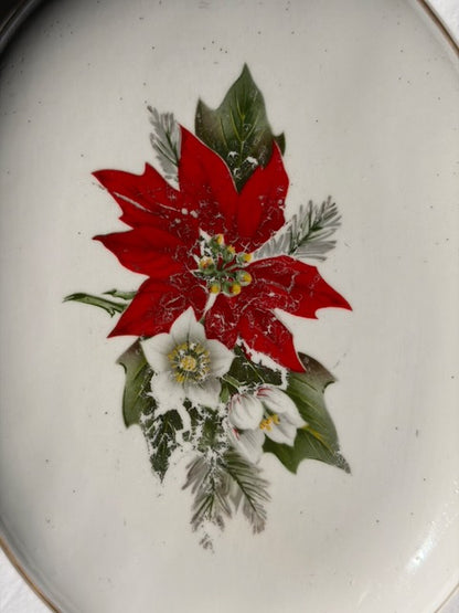 BONBONNIÈRE OVALE POINSETTIA VINTAGE 🎄