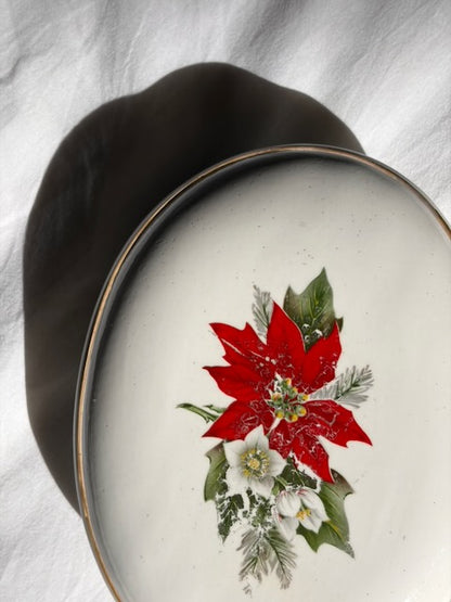 BONBONNIÈRE OVALE POINSETTIA VINTAGE 🎄