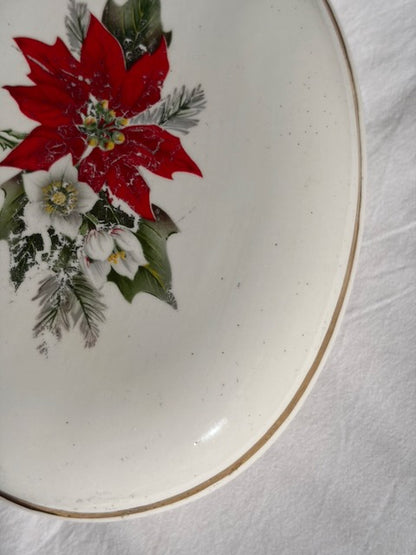 BONBONNIÈRE OVALE POINSETTIA VINTAGE 🎄