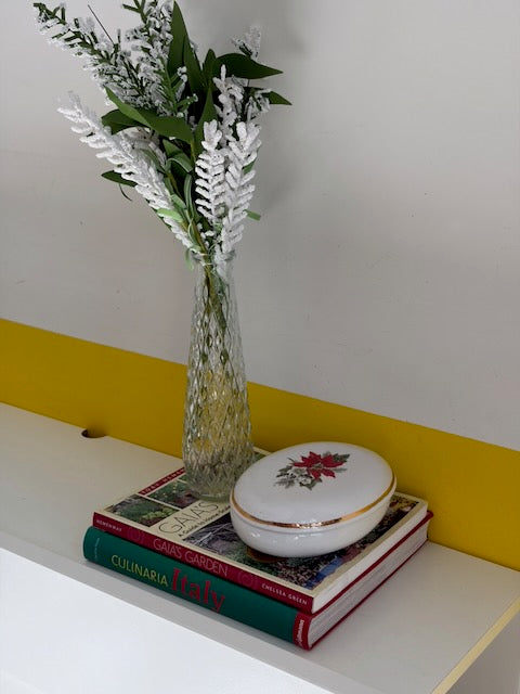 BONBONNIÈRE OVALE POINSETTIA VINTAGE 🎄