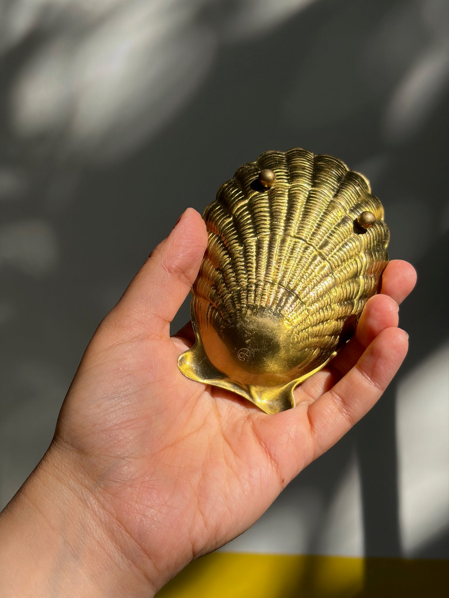PORTE-BIJOUX COQUILLAGE LAITON DORÉ | VINTAGE🐚✨