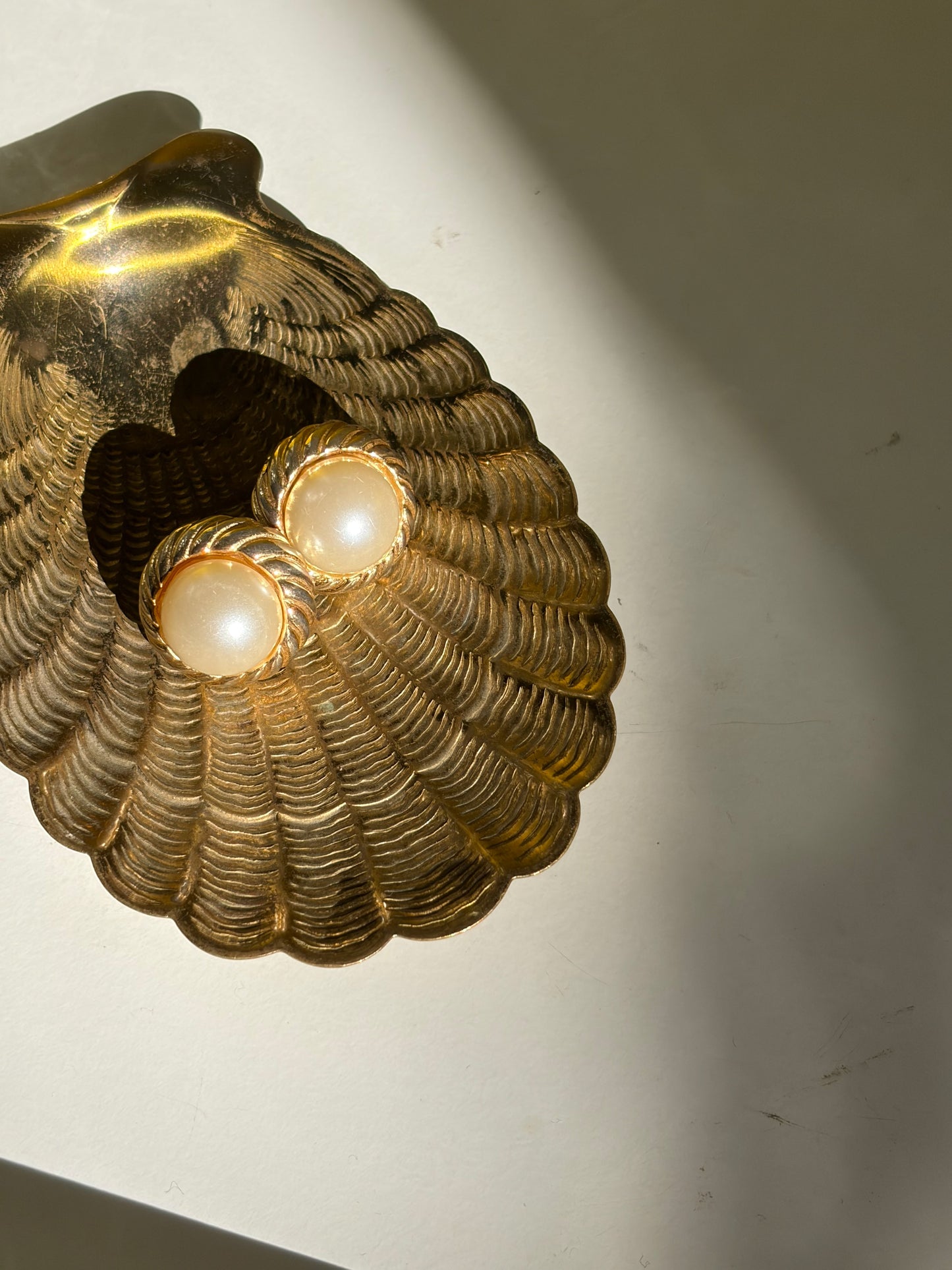 PORTE-BIJOUX COQUILLAGE LAITON DORÉ | VINTAGE🐚✨