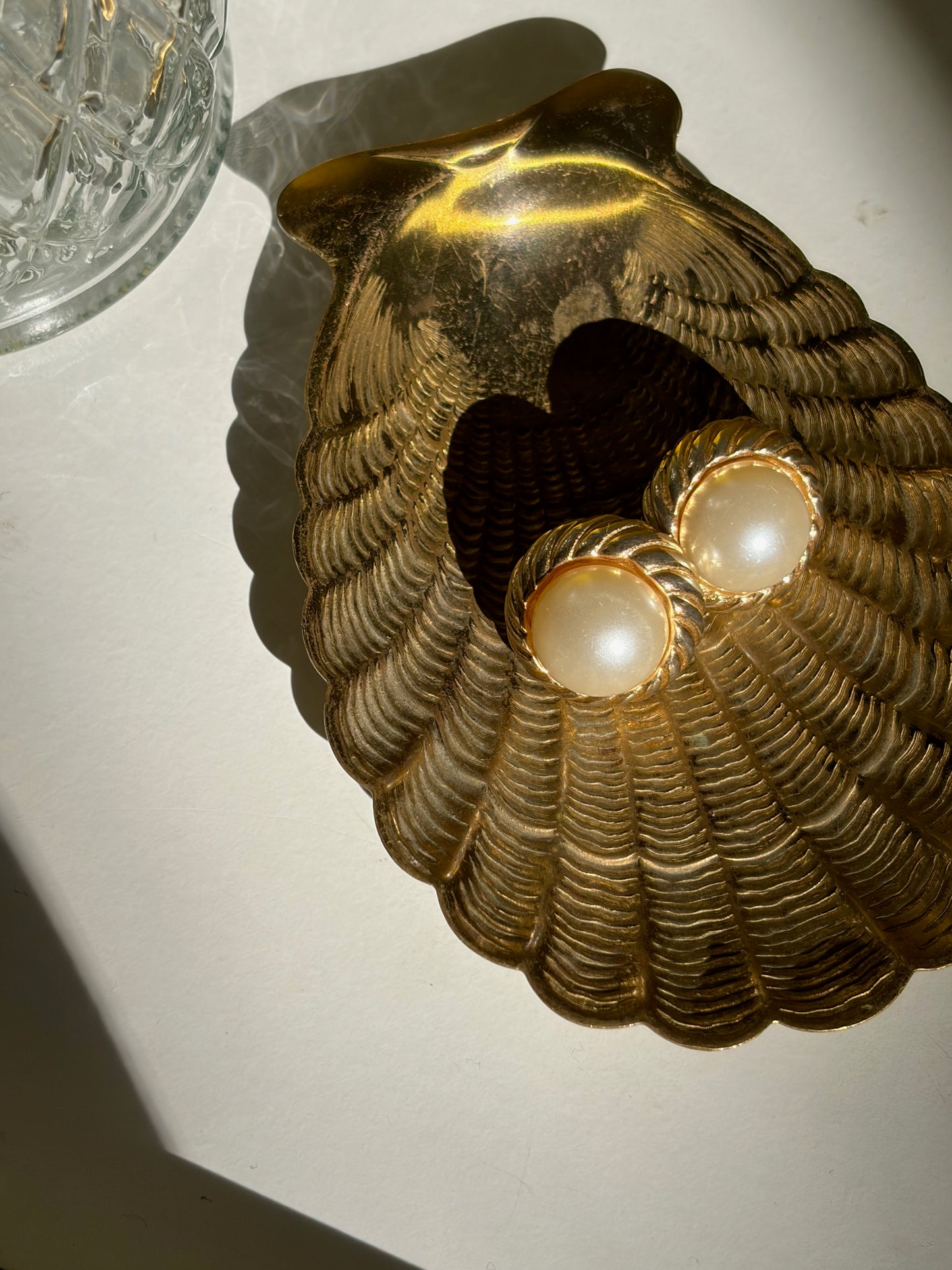 PORTE-BIJOUX COQUILLAGE LAITON DORÉ | VINTAGE🐚✨