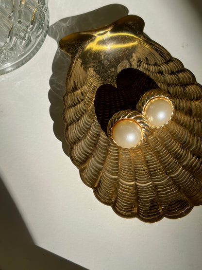 PORTE-BIJOUX COQUILLAGE LAITON DORÉ | VINTAGE🐚✨