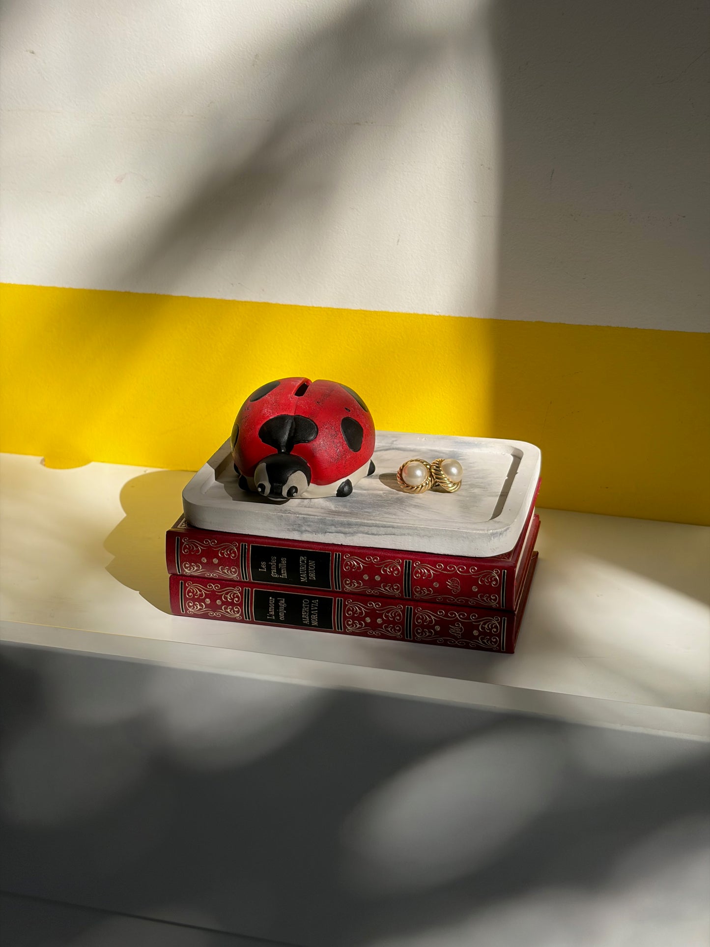 TIRELIRE COCCINELLE EN ARGILE PEINTE | VINTAGE 🐞