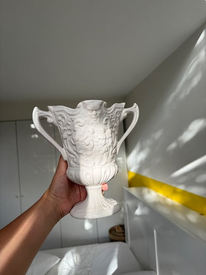 VASE TROPHÉE PORCELAINE BLANCHE🤍