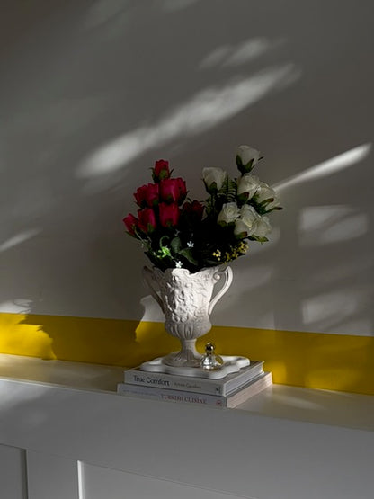 VASE TROPHÉE PORCELAINE BLANCHE🤍