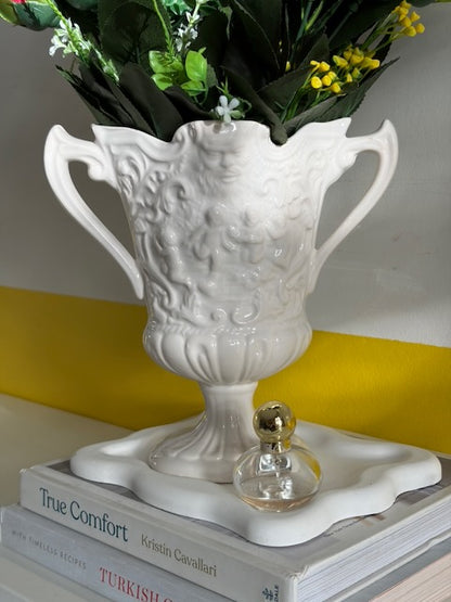 VASE TROPHÉE PORCELAINE BLANCHE🤍