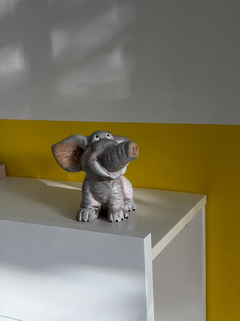 ÉLÉPHANTEAU CÉRAMIQUE SOURIANT VINTAGE 🐘