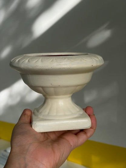 COUPE PIÉDOUCHE CÉRAMIQUE CRÈME VINTAGE