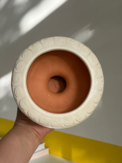 COUPE PIÉDOUCHE CÉRAMIQUE CRÈME VINTAGE