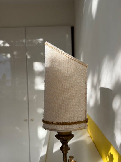 LAMPE PUTTO BRONZE ABAT-JOUR CYLINDRIQUE 👼