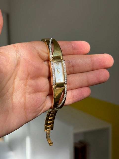 MONTRE BULOVA STRASS DORÉE VINTAGE 💎
