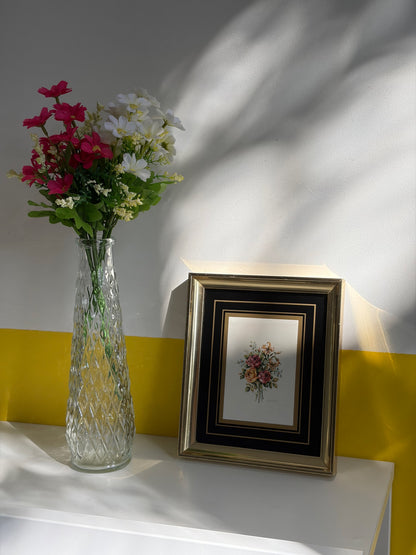TABLEAU BOTANIQUE DORÉ NOIR | VINTAGE 🌸🖼️