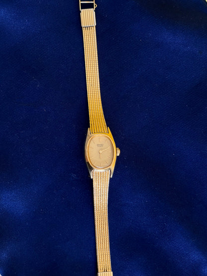 MONTRE SEIKO QUARTZ DORÉE BRACELET MILANAIS | VINTAGE ⌚✨