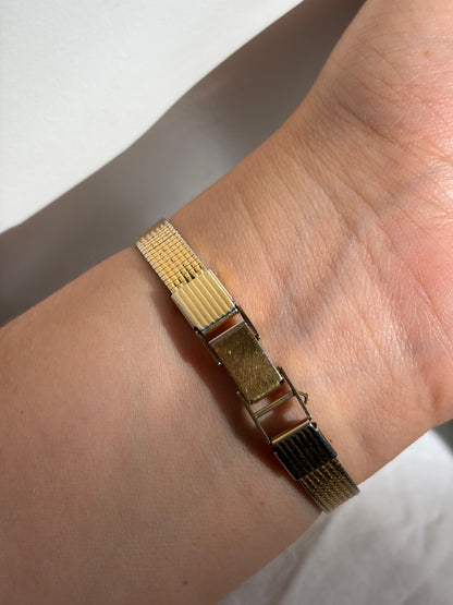 MONTRE SEIKO QUARTZ DORÉE BRACELET MILANAIS | VINTAGE ⌚✨