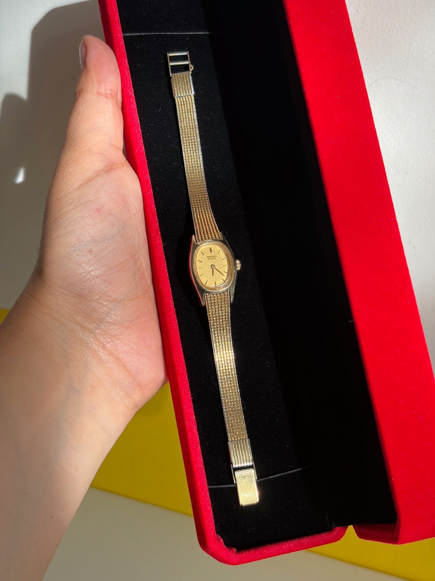 MONTRE SEIKO QUARTZ DORÉE BRACELET MILANAIS | VINTAGE ⌚✨
