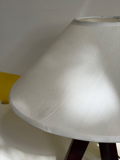 LAMPE DE TABLE TRÉPIED BOIS | VINTAGE