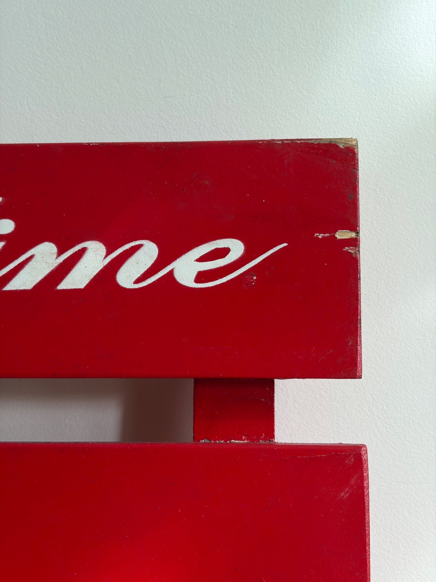 ÉTAGÈRE MURALE BOIS ROUGE "COFFEE TIME" | VINTAGE ☕❤️