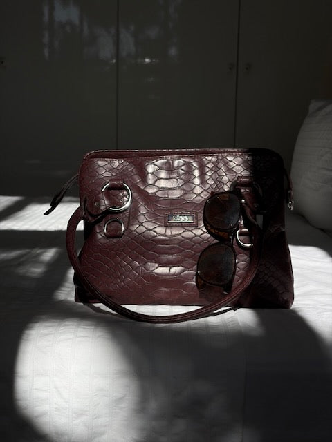 SAC CROCO BORDEAUX VÄGG🍷✨