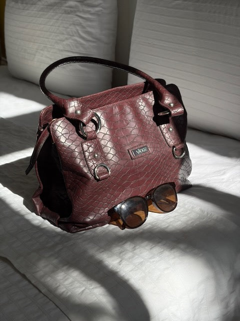 SAC CROCO BORDEAUX VÄGG🍷✨