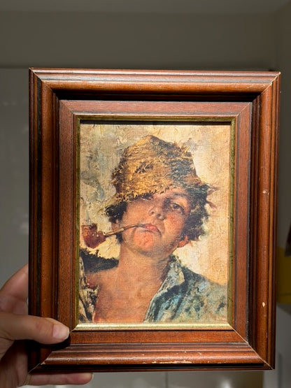 TABLEAU HOMME AU CHAPEAU DE PAILLE 🎨