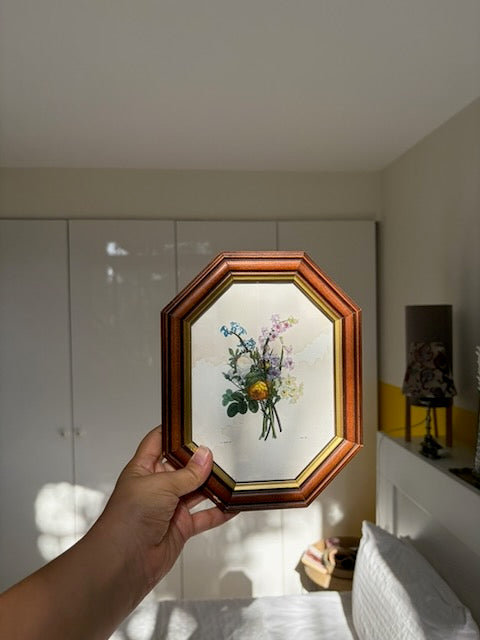 CADRE OCTOGONAL BOUQUET CHAMPÊTRE 💐