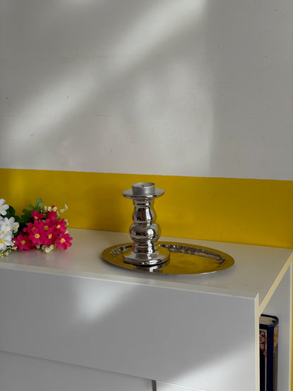 BOUGEOIR ZARA HOME ARGENTÉ MIROIR