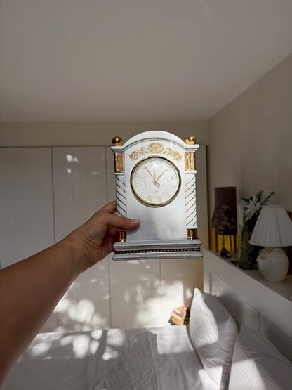 HORLOGE DE TABLE PORCELAINE DORÉE 🕰️